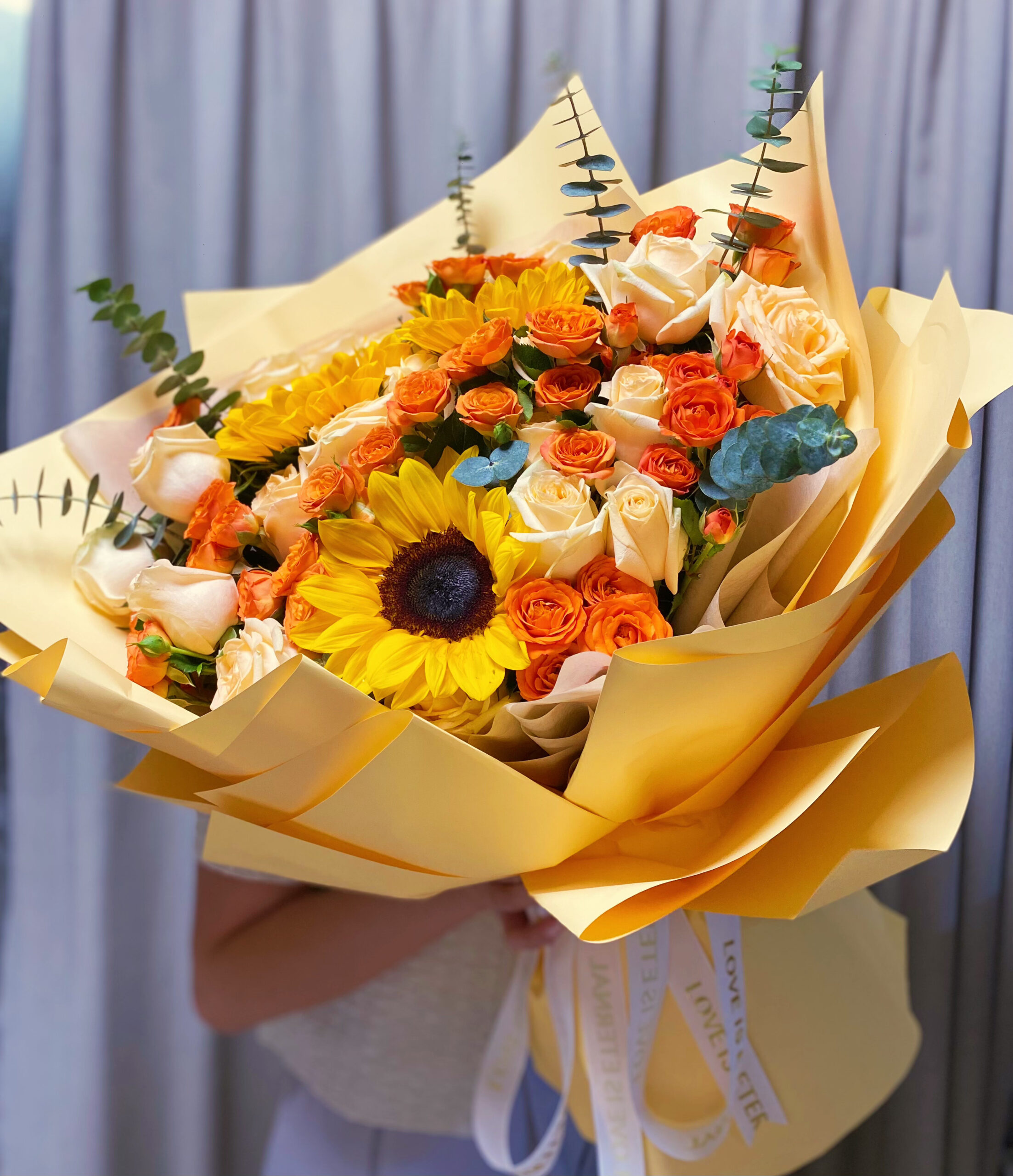 Sunflower x 多頭玫瑰 L