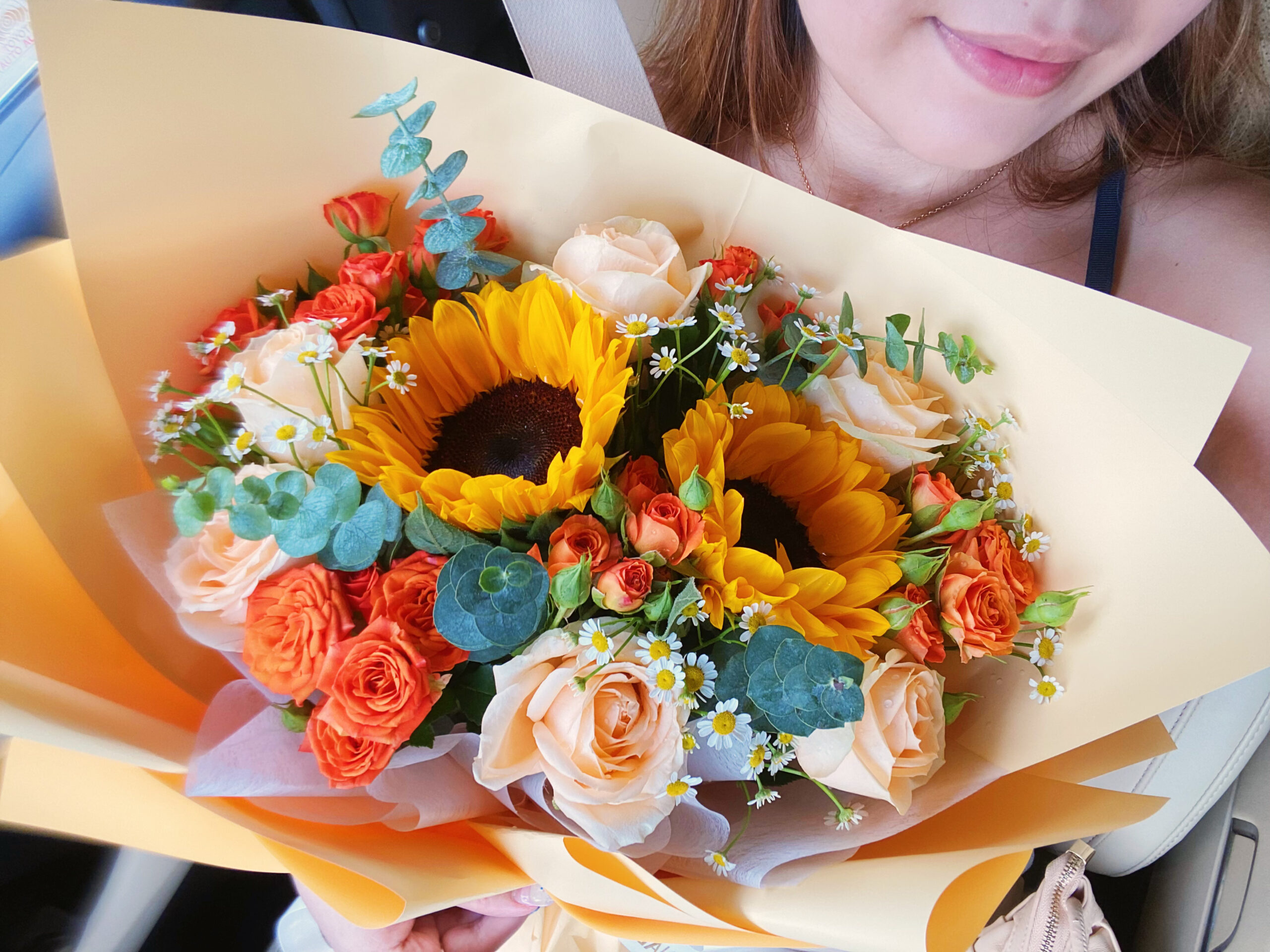 Sunflower x 多頭玫瑰 M